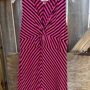 Fuschia & Black Nygard Petite Housedress